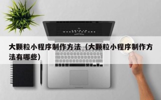 许昌大颗粒小程序制作方法（大颗粒小程序制作方法有哪些）
